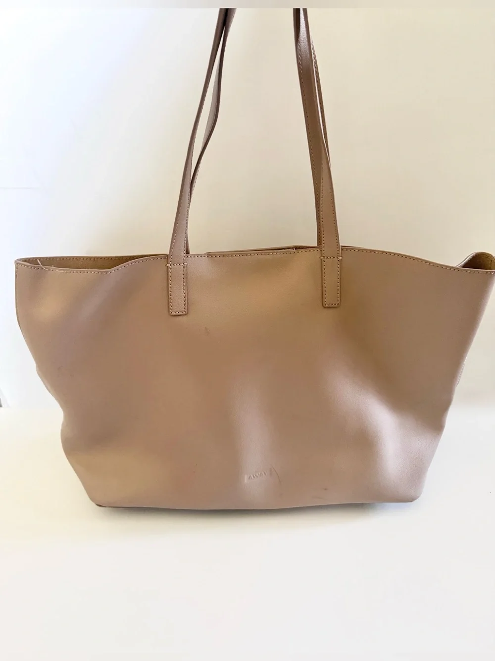 Away Latitude Leather Tote Bag Carryon Weekend Laptop Travel